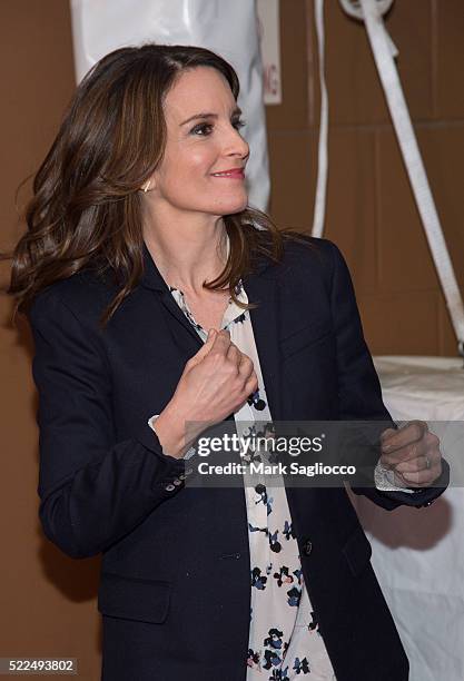 Actress Tina Fey attends the Tribeca Talks Storytellers: Tina Fey With Damian Holbrook during the 2016 Tribeca Film Festival at John Zuccotti Theater...