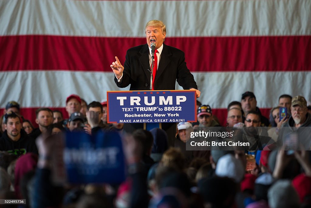 Donald Trump Holds Campaign Rally In Rochester, NY