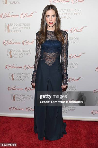 Actress Allison Williams arrives at the 8th Annual Blossom Ball benefiting the Endometriosis Foundation of America hosted by EFA Founders Padma...