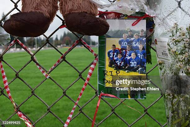 Childhood picture of Jaylen Fryberg, the deceased gunman in the Marysville-Pilchuck High School shooting, with a goodbye message from a friend. The...