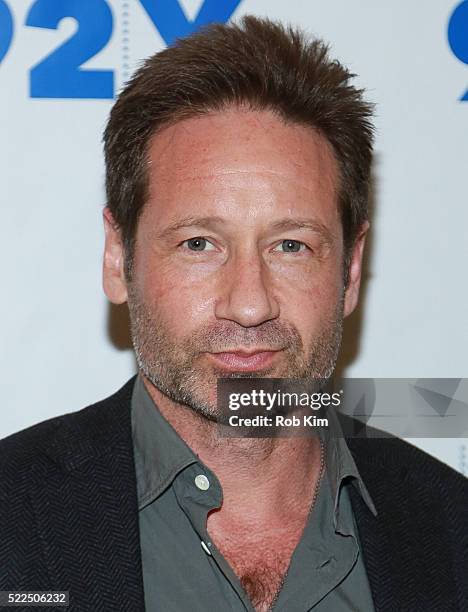 David Duchovny attends 92Y Talks at Kaufman Concert Hall at the 92Y on April 19, 2016 in New York City.