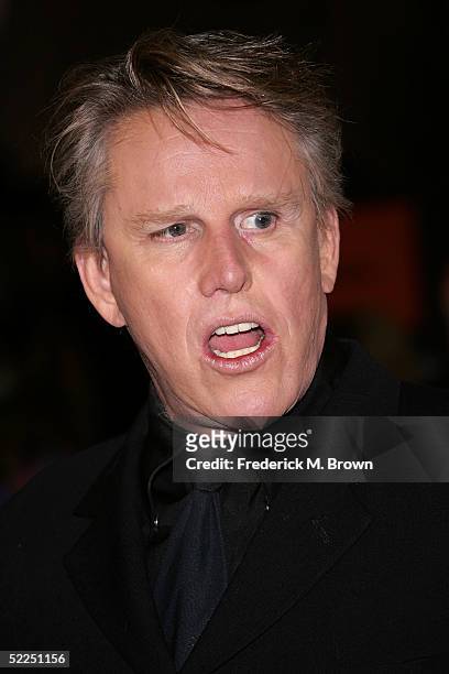 Actor Gary Busey arrives at the 15th Annual "Night of 100 Stars" Oscar Party at the Beverly Hills Hotel on February 27, 2005 in Beverly Hills,...