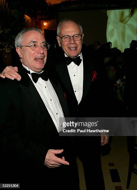 Composers Ken Asher and Sid Ramin attend the official New York celebration of the Academy Awards at Gabriel's February 27, 2005 in New York City.