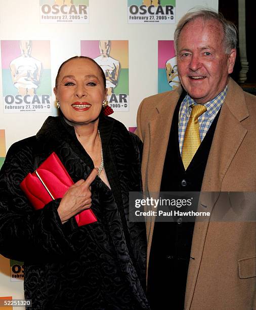 Actress Rita Gam and Michael Frazier attend the official New York celebration of the Academy Awards at Gabriel's February 27, 2005 in New York City.