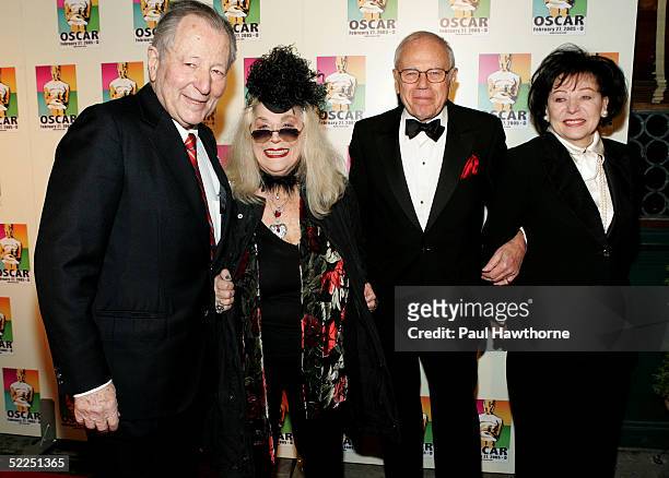 Former Chair of the Academy's New York Events committee Arthur Manson, Actress Sylvia Miles, Composer Sid Ramin and his wife Gloria attend the...