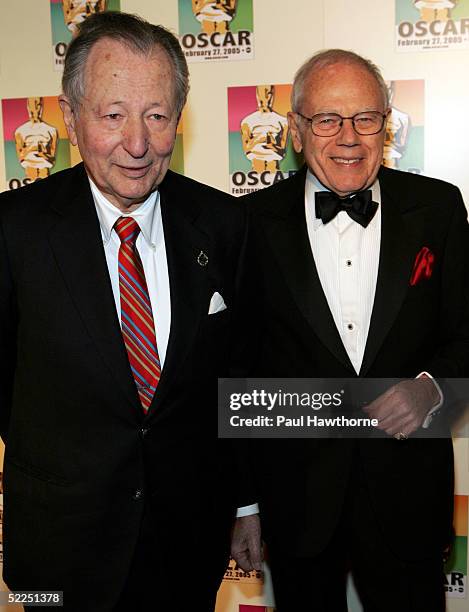 Former Chair of the Academy's New York Events committee Arthur Manson and Composer Sid Ramin attend the official New York celebration of the Academy...