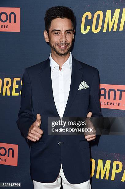 Actor Hector Jimenez attends the premiere of Pantelion Films "Compadres," April 19, 2016 at the Arclight Cinema in Hollywood, California. / AFP /...
