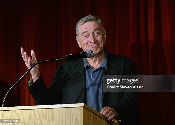 Co-founder of Tribeca Film Festival Robert De Niro attends Directors Brunch at 2016 Tribeca Film Festival at City Winery on April 19, 2016 in New...