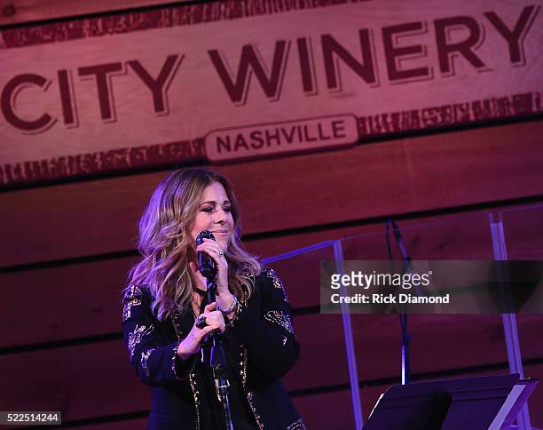 Singer/Songwriter Rita Wilson Performs At City Winery on April 19, 2016 in Nashville, Tennessee.