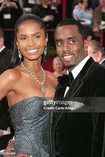 Actress Kim Porter and Rapper Sean "P Diddy" Combs arrive at the 77th Annual Academy Awards at the Kodak Theater on February 27, 2005 in Hollywood,...