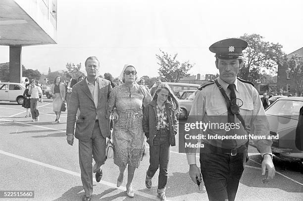 Killing of Lord Louis Mountbatten by and IRA explosion at Mullaghmore,Co. Sligo. Lady Pamela Hicks ,daughter of Lord Mountbatten with her husband Mr....