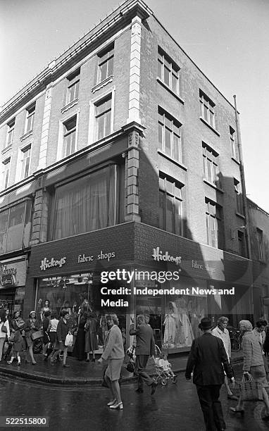 Hickey's fabric shop on Henry Street in Dublin, circa September 1972. .