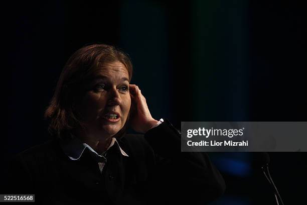 Israeli Foreign Minister Tzipi Livni speaks during a conference on November 19, 2008 in Jerusalem, Israel.