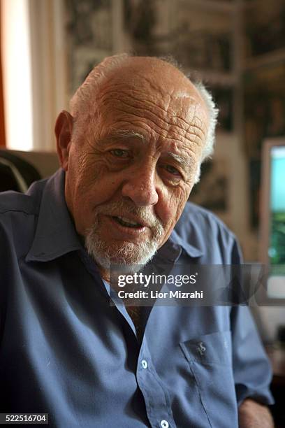 Israeli photographer David Rubinger in his house on June 05, 2008 in Jerusalem, Israel.