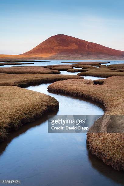 rodel saltmarsh, isle of harris, scotland - winding river stock pictures, royalty-free photos & images