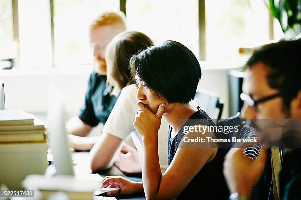 1,122 Woman Desktop Computer Profile Stock Photos, High-Res Pictures ...