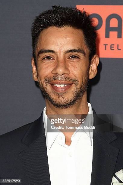Actor Hector Jimenez attends the premiere of Pantelion Films' "Compadres" held at ArcLight Hollywood on April 19, 2016 in Hollywood, California.
