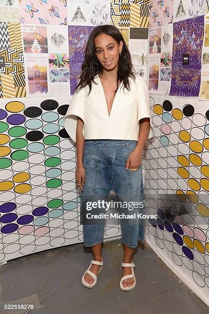 Singer-songwriter Solange Knowles attends the Teva launch celebration of the 2016 Artist Series Collection at The Bold Room on April 19, 2016 in Los...