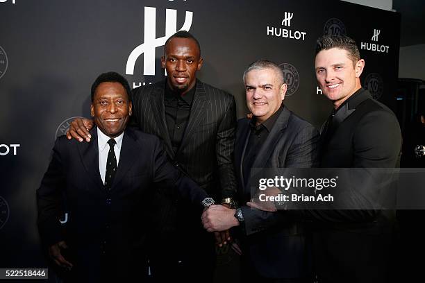 Pele, Usain Bolt, Ricardo Guadalupe, and Justin Rose attend