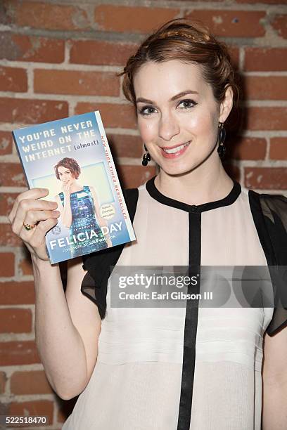 Actress/Comedian and Writer Felicia Day poses fof a photo at Live Talks Los Angeles-An Evening With Felicia Day at Bootleg Theater on April 19, 2016...