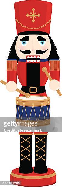 the nutcracker - toy soldier stock illustrations