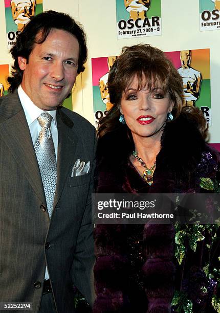 Actress Joan Collins and her husband Percy Gibson attend the official New York celebration of the Academy Awards at Gabriel's February 27, 2005 in...