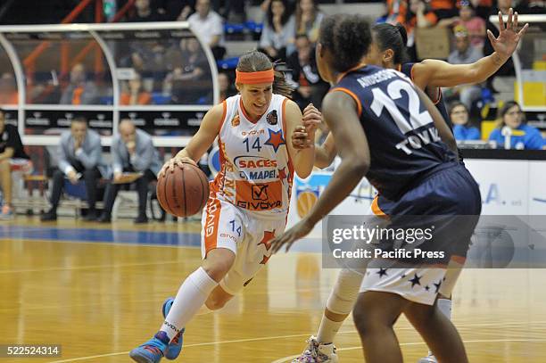 Naples's guard Sara Bocchetti in action during the match of round of Playoffs Series A women's basketball regular season's Saces Mapei Napoli versus...