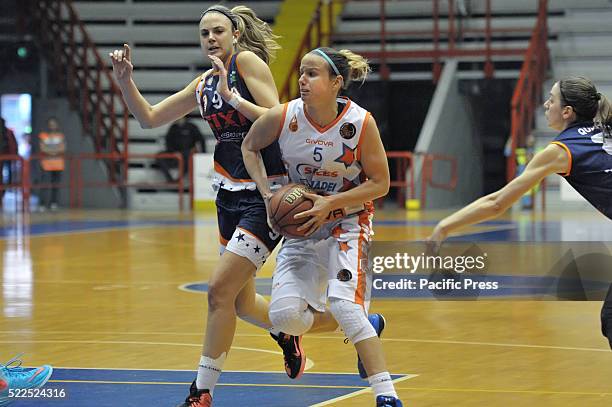 Naples's guard Martina Fassina in action during the match of round of Playoffs Series A women's basketball regular season's Saces Mapei Napoli versus...