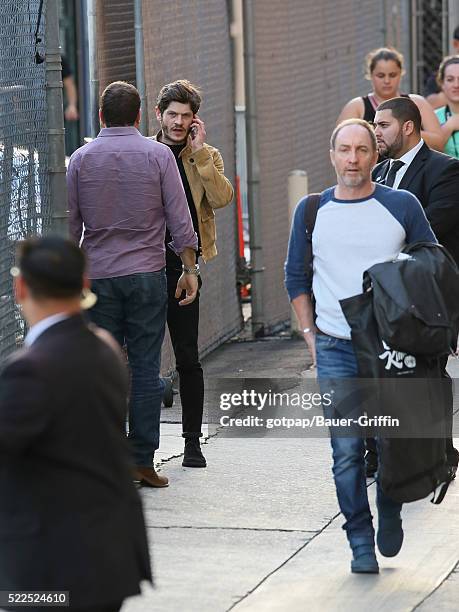 Michael McElhatton and Iwan Rheon are seen at 'Jimmy Kimmel Live' on April 19, 2016 in Los Angeles, California.