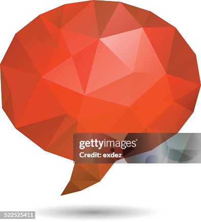 Low Poly Speech bubble Low Poly Speech bubble