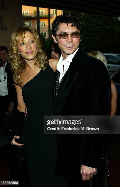 Actor Lou Diamond Phillips and guest attend the 15th Annual "Night of 100 Stars" Oscar Party at the Beverly Hills Hotel on February 27, 2005 in...