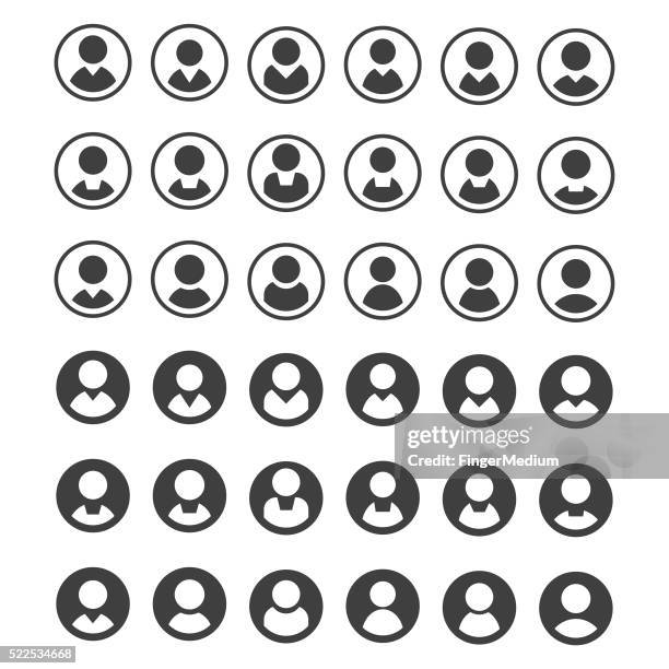user icon set - parent child computer stock illustrations