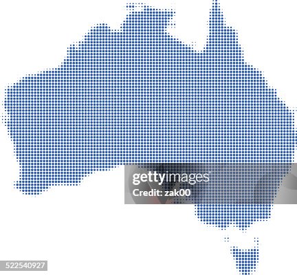 Australia Map Blue Dot Pattern Australia Map Blue Dot Pattern