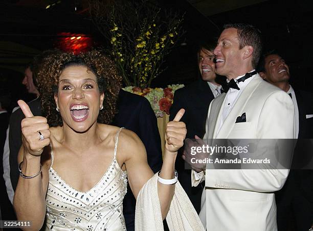 Actress Lucia Rijker cheers as "Million Dollar Baby" is named Best Picture at The Abbey / Esquire Magazine "The Envelope Please" Oscar Viewing Party...