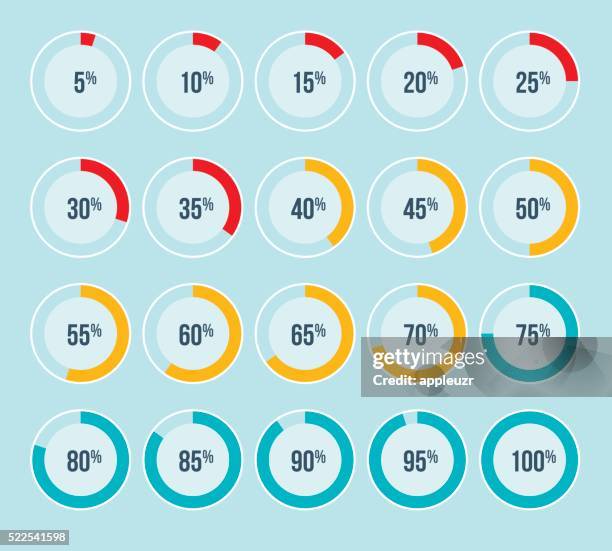 パーセントパイチャート - number 20点のイラスト素材／クリップアート素材／マンガ素材／アイコン素材