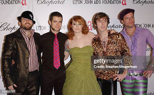 Members of the musical group the Scissor Sisters arrives at the 13th Annual Elton John Aids Foundation Academy Awards Viewing Party at the Pacific...