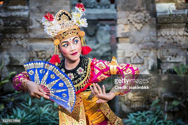 traditional ramayana dancer in a temple of bali - indonesia stock pictures, royalty-free photos & images