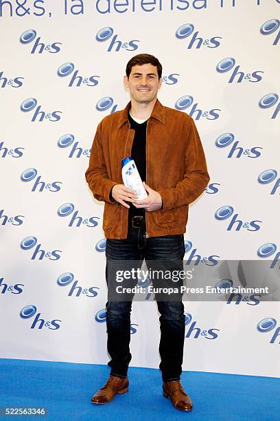 Porto goalkeeper Iker Casillas attends H&S event photocall at Eurostars hotel on April 18, 2016 in Madrid, Spain.