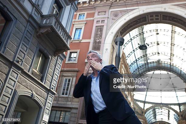 Michael O'Leary, CEO of Ryanair takes part in a press conference at Park Hyatt hotel in Milan on April 20th, 2016.