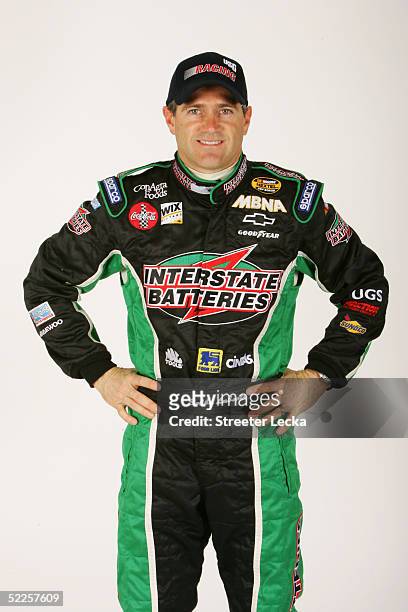 Portrait of Bobby Labonte, driver of the Joe Gibbs Racing Interstate Batteries Chevrolet during Media Day at the NASCAR Nextel Cup Daytona 500 on...