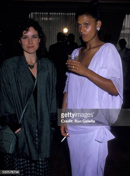 Barbara Hershey and Cathy Tyson attend Los Angeles Film Critics Circle Awards Luncheon on January 29, 1987 in Los Angeles, California.
