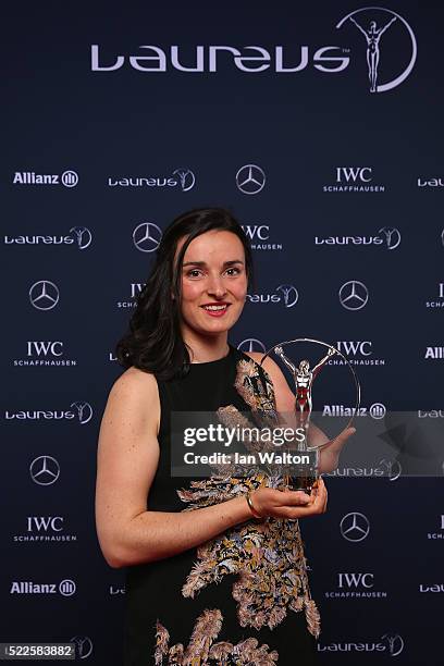 Skier Marie Bochet of France and Laureus World Sportsperson of the Year with a Disability Award nominee attends the 2016 Laureus World Sports Awards...