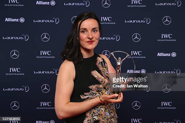 Skier Marie Bochet of France and Laureus World Sportsperson of the Year with a Disability Award nominee attends the 2016 Laureus World Sports Awards...