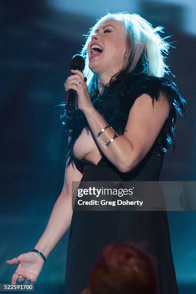 Singer Ter Ree Berlin Lead Singer Terri Nunn performs at Red Studios on April 19 ...