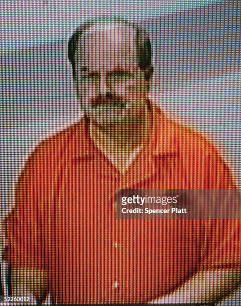Murders suspect Dennis Rader is shown in this arraignment photo taken off a television screen March 1, 2005 during his arraignment in Wichita,...