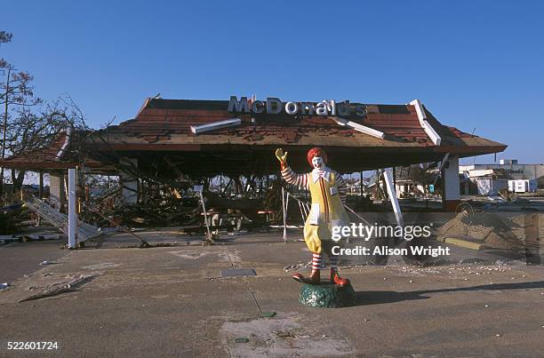 ruined restaurant - ronald mcdonald stock pictures, royalty-free photos & images