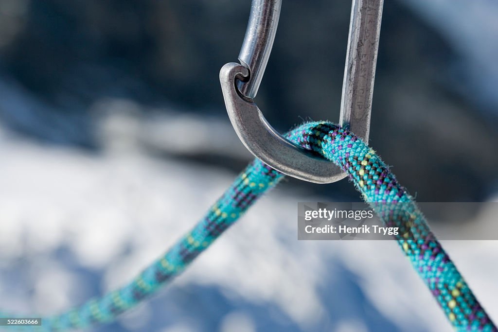 Carabiner and Climbing Rope