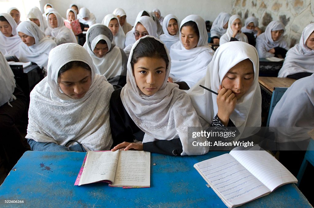 Girls in Class at Markaz Girls High School