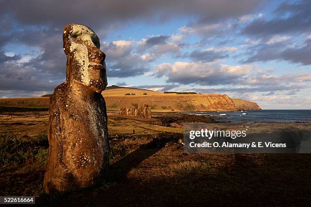 easter island moai - easter_island stock pictures, royalty-free photos & images