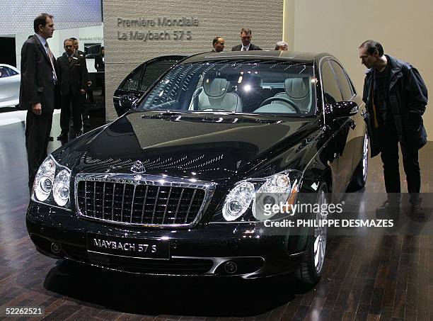 The Maybach 57 S is seen at its world premiere, 02 March 2005 at the 75th Geneva Motor Show in the western Swiss city. The show opens to the public...